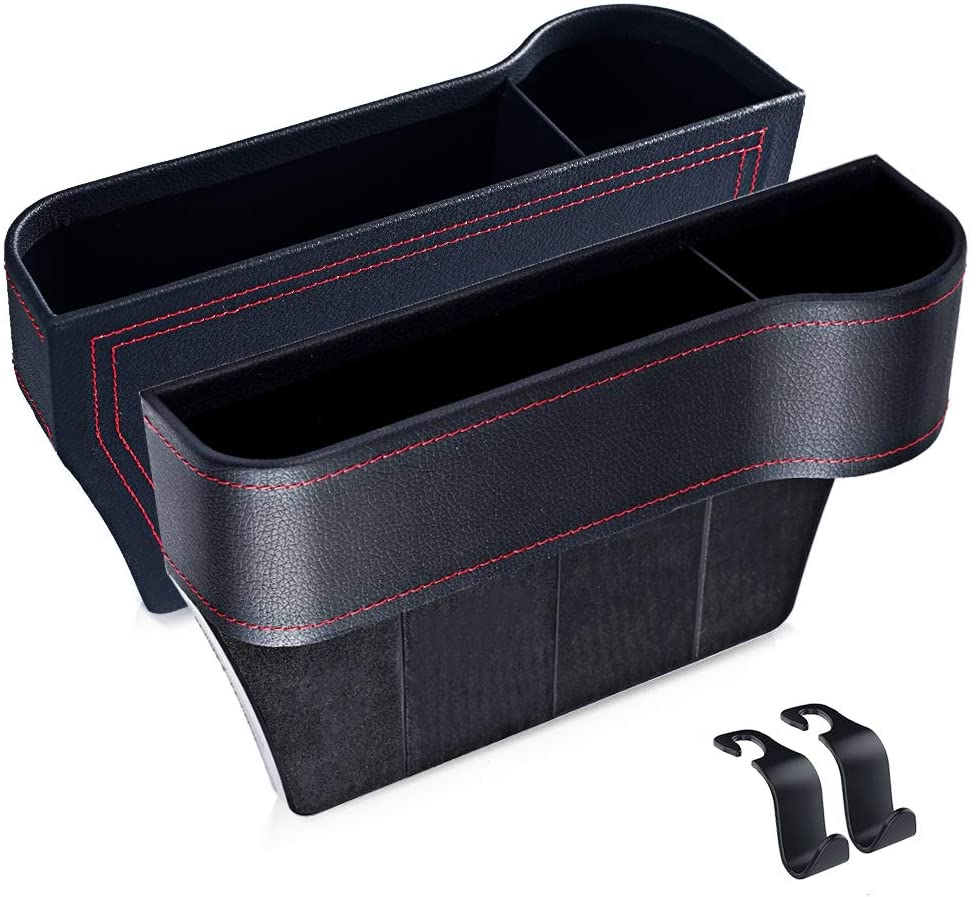 2pc Car Gap Organizer Seat Storage Box Cup Holder for Stowing