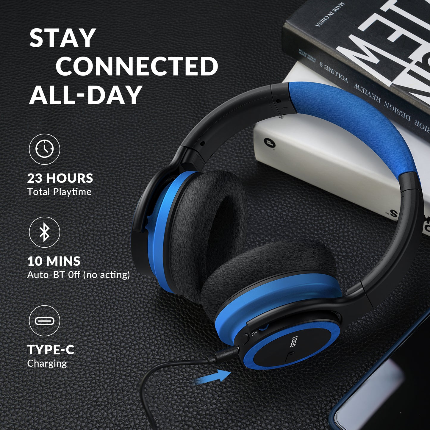 Active Noise Cancelling Bluetooth Wireless Headphones - E7B PRO