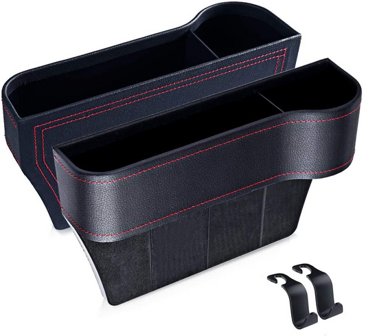 Car Seat Gap Filler Organizer Storage Box Front Seat Console Side Pocket with Cup Holder