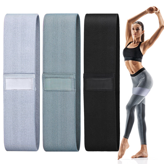 Exercise Workout Bands Resistance Bands with 3 Resistance Levels 3 Colors, Non-Slip Women Fitness Band for Squat Glute Hip Training