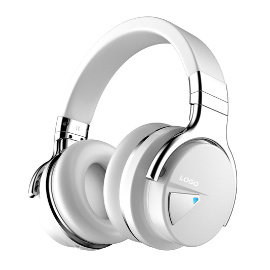 Active Noise Cancelling Bluetooth Wireless Headphones - E7 ANC White