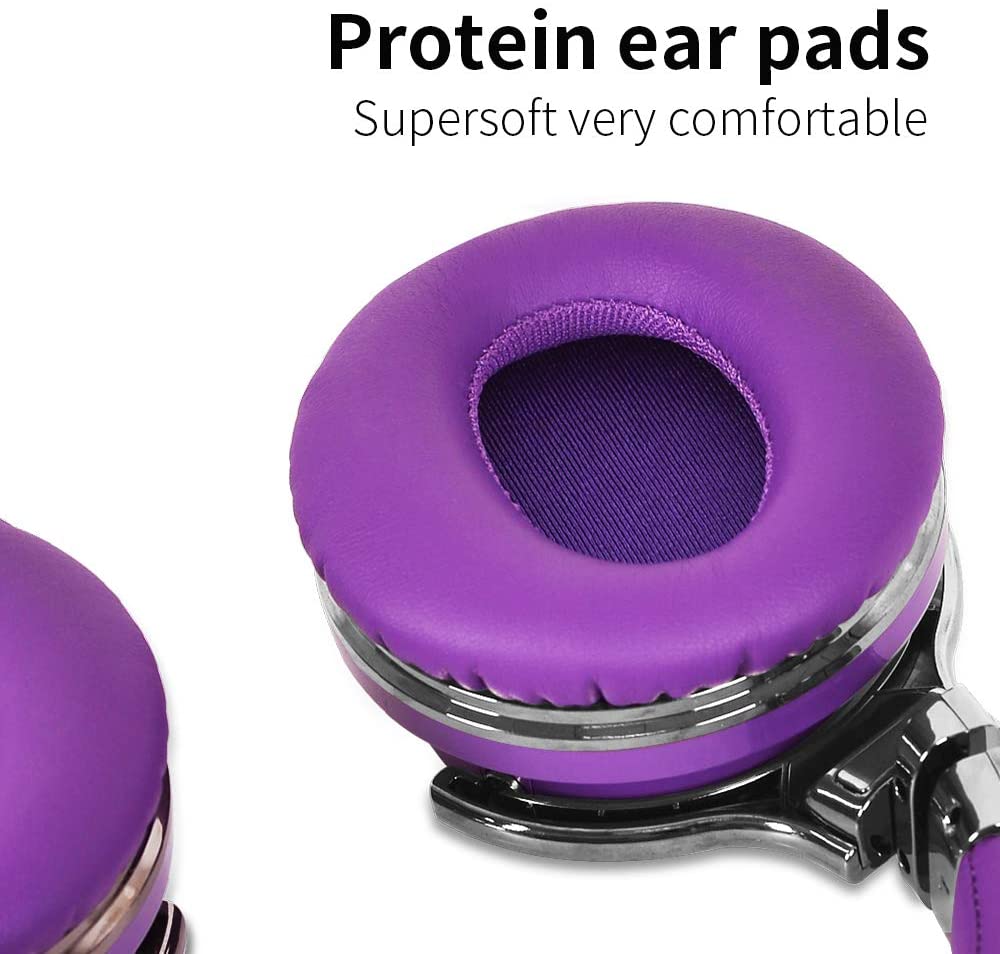 Active Noise Cancelling Bluetooth Wireless Headphones - E7 ANC Purple
