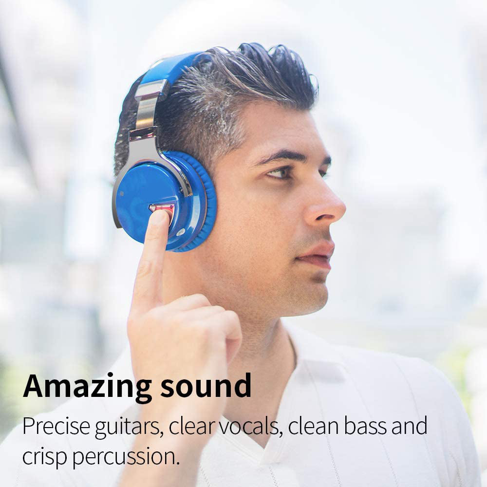 Active Noise Cancelling Bluetooth Wireless Headphones - E7 ANC Blue