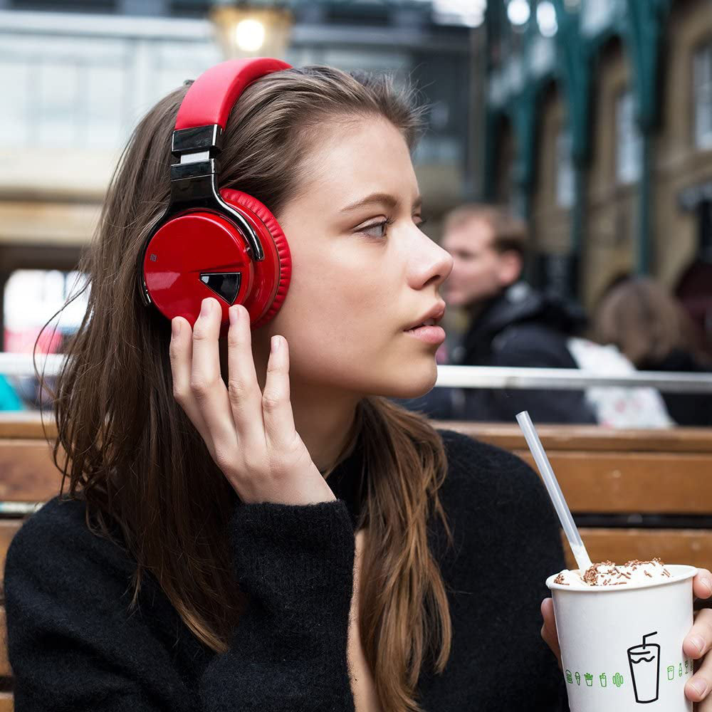 Active Noise Cancelling Bluetooth Wireless Headphones - E7 ANC Red