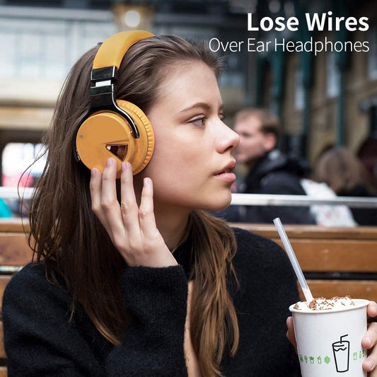 Active Noise Cancelling Bluetooth Wireless Headphones - E7 ANC Yellow