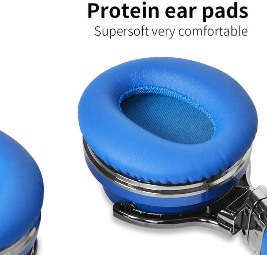 Active Noise Cancelling Bluetooth Wireless Headphones - E7 ANC Blue
