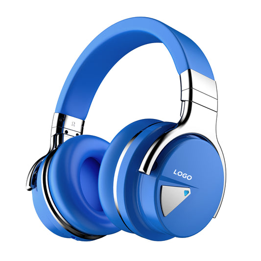 Active Noise Cancelling Bluetooth Wireless Headphones - E7 ANC Blue