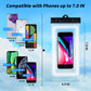 Waterproof Phone Pouch Phone Case with Airbag Floating, Compatible with Phones up to 7.0 Inches (2 in Black & Orange)